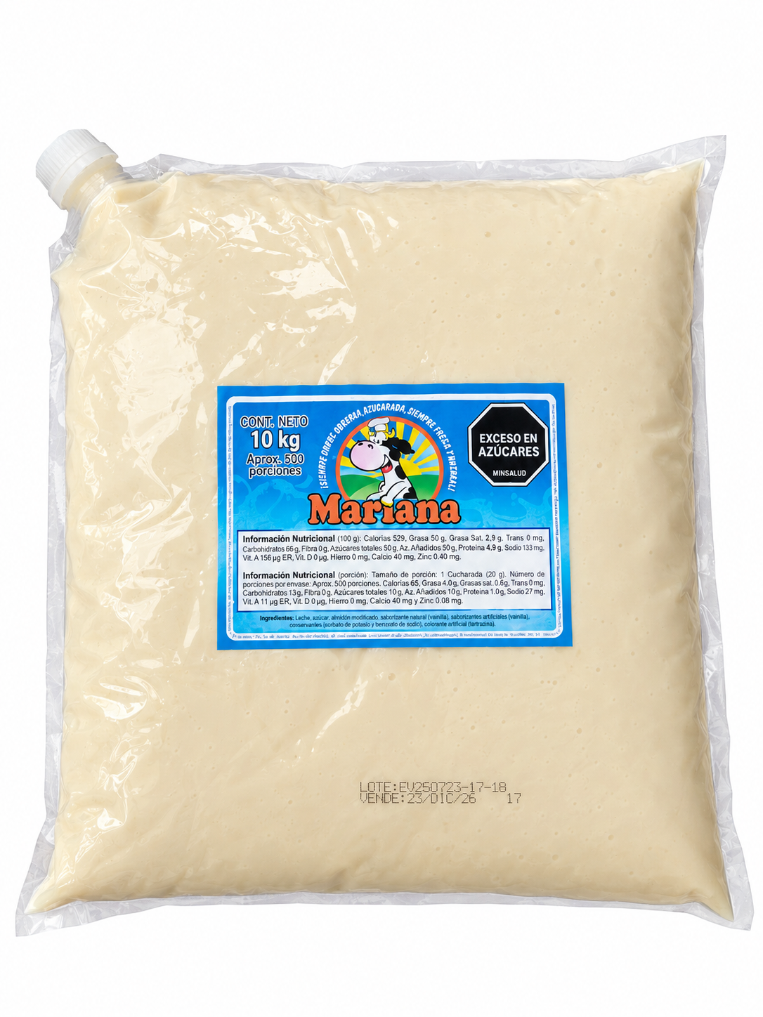 Leche Condensada Mariana Bolsa 10 kg
