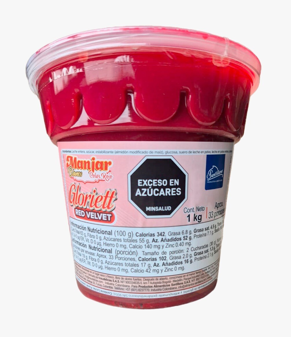 Manjar Rojo Gloriett Vaso 1 Kg